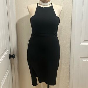 bebe Black One-Shoulder Bodycon Dress